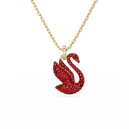 Swarovski - Collier et Pendentif Swarovski Iconic Swan Cygne, Medium, doré - Ref 5647871