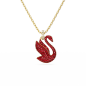 Swarovski - Collier et Pendentif Swarovski Iconic Swan Cygne, Medium, doré - Ref 5647871