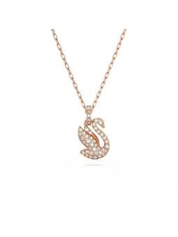 Swarovski - Collier et Pendentif Swarovski Iconic Swan, Small, doré rose - Ref 5647555