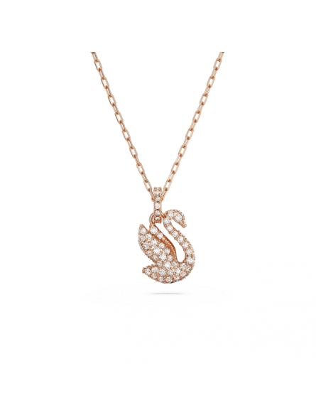 Swarovski - Collier et Pendentif Swarovski Iconic Swan, Small, doré rose - Ref 5647555