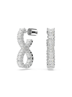 Swarovski - Anneaux d'oreilles Hyperbola Infini, Métal rhodié - Ref 5684047