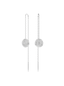 Swarovski - Pendants d'oreilles Meteora, Blanches, Métal rhodié - Ref 5683448