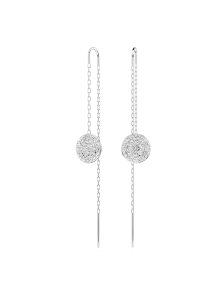 Swarovski - Pendants d'oreilles Meteora, Blanches, Métal rhodié - Ref 5683448