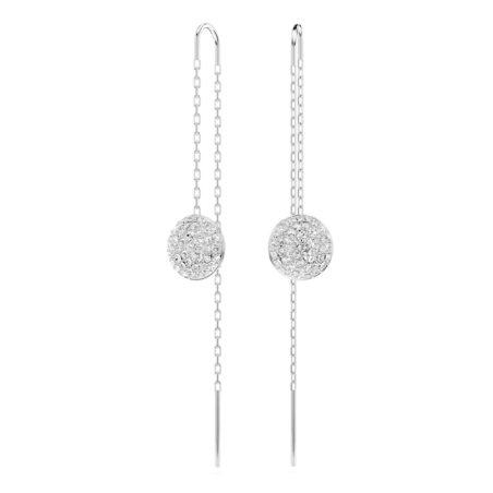 Swarovski - Pendants d'oreilles Meteora, Blanches, Métal rhodié - Ref 5683448