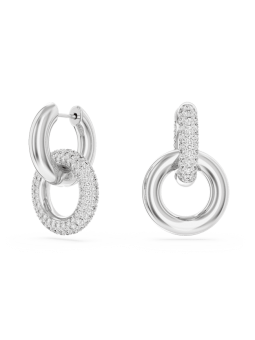 Swarovski - Anneaux d'oreilles Dextera asymétrique, Métal rhodié - Ref 5671807