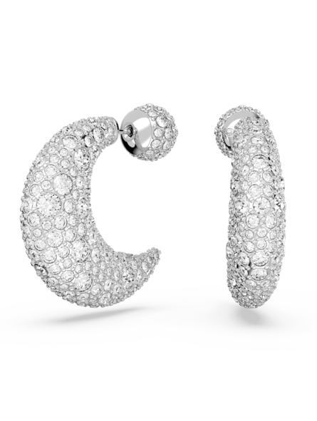 Swarovski - Pendants d'oreilles Luna, Lune, Métal rhodié - Ref 5666179