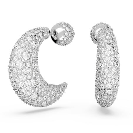 Swarovski - Pendants d'oreilles Luna, Lune, Métal rhodié - Ref 5666179