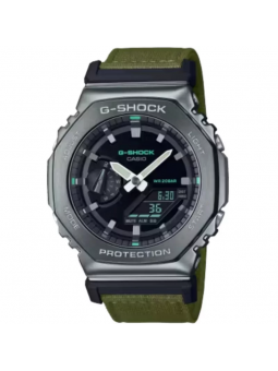 Montre Homme CASIO G-Shock Bracelet Textile Kaki - GM-2100CB-3AER