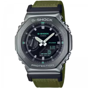 Montre Homme CASIO G-Shock Bracelet Textile Kaki - GM-2100CB-3AER