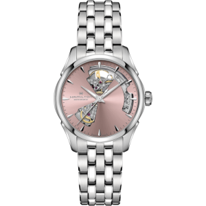 Montre Femme Hamilton Jazzmaster Open Hart Lady Auto Rose - H32215170