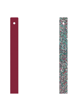 Cuir Manchettes Les Georgettes 8mm Rouge Paillettes - 703215299DH000