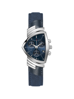 Montre Homme Hamilton Ventura Chonographe écran bleu - Réf. H24432941