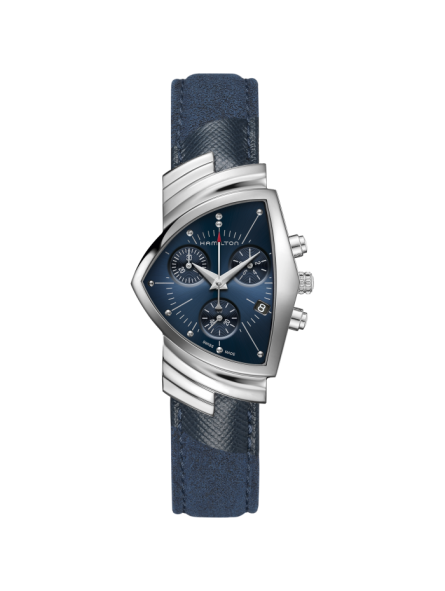 Montre Homme Hamilton Ventura Chonographe écran bleu - Réf. H24432941