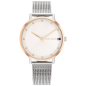 Tommy Hilfiger - Montre Femme Pippa - Cadran Blanc - Bracelet Acier Maille Milanaise - Ref 1782666