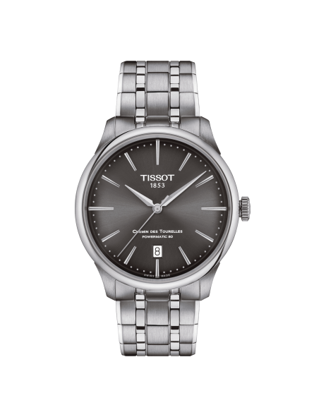 Montre Homme Tissot Chemin des Tourelles Powermatic 80 - T1398071106100 Montre Homme Tissot Chemin des Tourelles Powermatic 80 - T1398071106100
