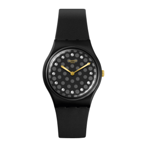 Montre Femme Swatch Sparkle Night bracelet Silicone SO31B102