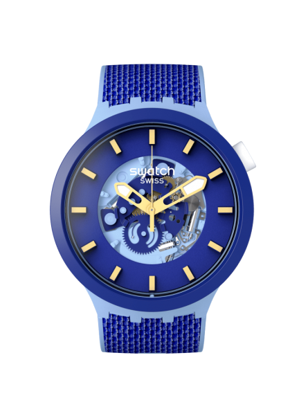 Montre Homme Swatch Bouncing Blue bracelet Silicone SB05N105