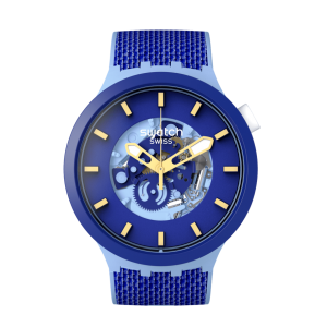 Montre Homme Swatch Bouncing Blue bracelet Silicone SB05N105