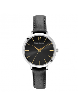 Pierre Lannier - Montre Femme Chouquette - Cadran noir - Bracelet Cuir Noir - Ref 034N633