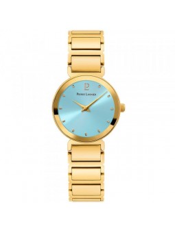 Pierre Lannier - Montre Ligne Pure Femme - Boitier et Bracelet Acier PVD Doré - Ref 036N562