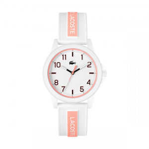 Lacoste - Montre Junior - Rider - Mouvement Quartz - Cadran Blanc - Bracelet Silicone Blanc - Ref 2020143