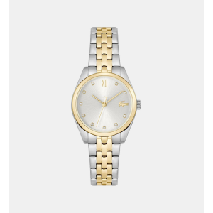 Lacoste - Montre Tuilerie Femme - Boitier Acier Argenté - Bracelet Acier PVD Bicolore - Ref 2001302
