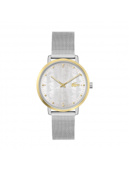 Lacoste - Montre Crocorigin Femme - Boitier Acier Argenté - Bracelet Acier Argenté - Ref 2001286