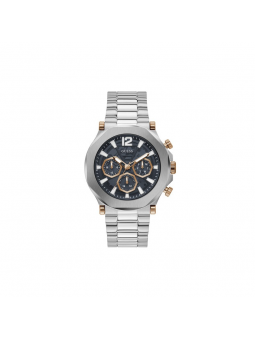 Guess - Montre Homme Edge - Cadran bleu - Bracelet acier - Ref GW0539G1