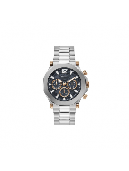 Guess - Montre Homme Edge - Cadran bleu - Bracelet acier - Ref GW0539G1