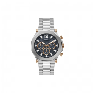 Guess - Montre Homme Edge - Cadran bleu - Bracelet acier - Ref GW0539G1