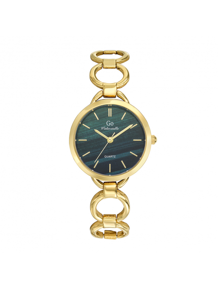 Girl Only - Montre Femme Cadran vert, bracelet acier doré - Ref 695462