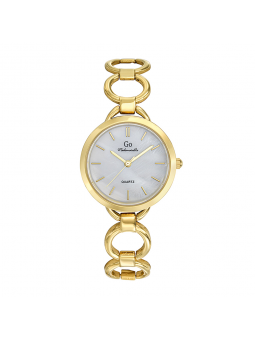 Girl Only - Montre Femme Cadran blanc, bracelet acier doré - Ref 695460