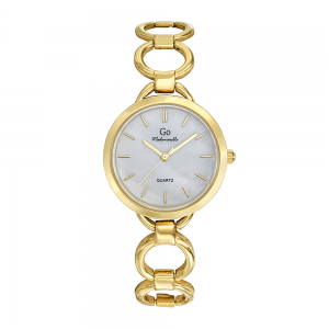 Girl Only - Montre Femme Cadran blanc, bracelet acier doré - Ref 695460
