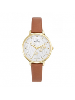 Girl Only - Montre Femme Cadran blanc - Bracelet cuir brun - Ref 699472