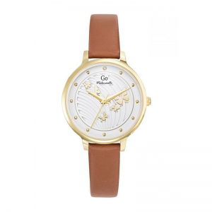 Girl Only - Montre Femme Cadran blanc - Bracelet cuir brun - Ref 699472