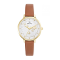 Girl Only - Montre Femme Cadran blanc - Bracelet cuir brun - Ref 699472