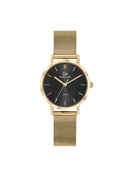 Girl Only - Montre Femme Cadran noir - Bracelet acier doré - Ref 695941