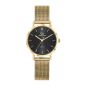 Girl Only - Montre Femme Cadran noir - Bracelet acier doré - Ref 695941