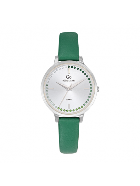 Girl Only - Montre Femme Cadran blanc, bracelet cuir bleu - Ref 699495