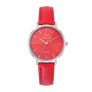 Girl Only - Montre Femme Cadran rouge, bracelet cuir - Ref 699526