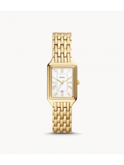 Fossil - Montre Raquel Femme - Boitier et Bracelet Acier PVD Doré - Ref ES5220
