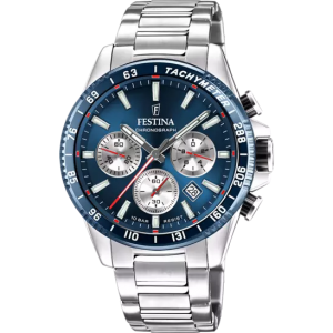 Festina - Montre Homme Chronographe acier - Cadran bleu - Ref F20560/2