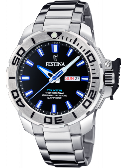 Festina - Montre Homme - Bracelet acier - Cadran noir - Ref F20665/3