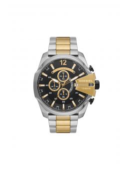 Diesel - Montre Mega Chief Homme - Bracelet acier bicolore - Ref DZ4581