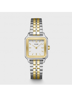 Cluse - Montre Femme Gracieuse Petite - Cadran blanc - Bracelet acier bicolore - Ref CW11801