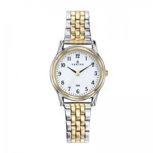 Certus - Montre Femme Cadran blanc - Bracelet acier bicolore - Ref 642408