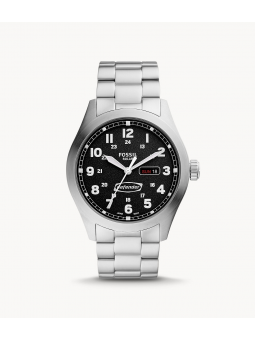 Fossil - Montre Solaire Defender Homme - Boitier Acier Argenté - Bracelet Acier Argenté - Ref FS5976