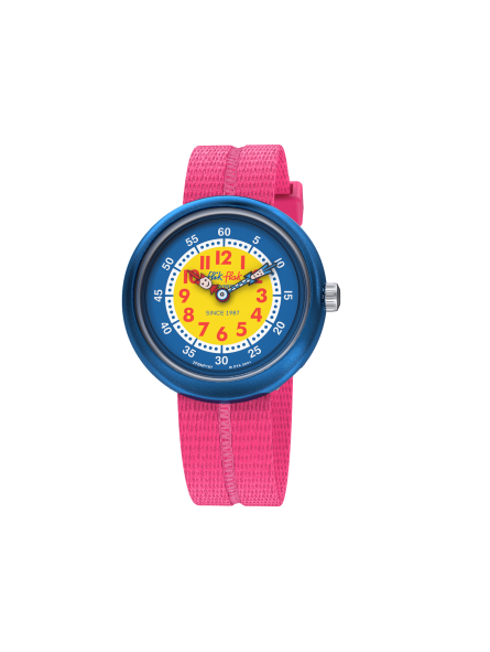 Montre Enfant Flik Flak Retro Pink bracelet PET recyclé FBNP190