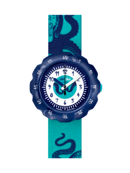 Montre Enfant Flik Flak Rocktopus bracelet PET recyclé FPSP054