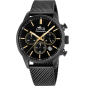 Lotus - Montre Homme Chronographe - acier noir - bracelet maille milanaise - Ref 18700/2
